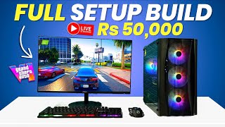 Rs 50000 Full Setup🔥Gaming PC Build in 2024 [upl. by Anirat]