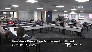 Homelessness Prevention amp Intervention Board  Oct 25 2023 [upl. by Marmawke]