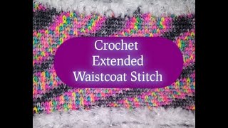 How to Double Crochet Waistcoat Stitch [upl. by Anirtruc]