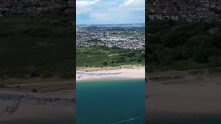 Aerial view of Hayling Island UK [upl. by Eniamret765]