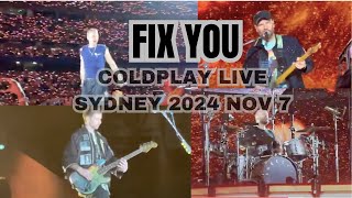 COLDPLAY  FIX YOU  LIVE  SYDNEY ACCOR STADIUM  NOV 7  2024 [upl. by Cuyler]