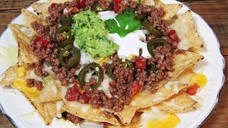 Nachos con Carne y Queso  Botana Extra Deliciosa [upl. by Nwahsauq]