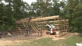 Lone Oak Buildings  Constructing a Pole Barn [upl. by Susannah]