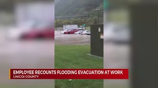 Impact Plastics employee recounts narrow escape through flood waters [upl. by Blossom]