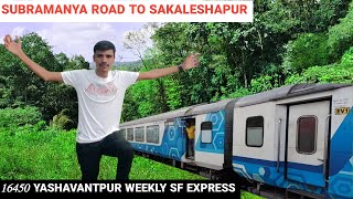 Subramanya Road to Sakleshpur chair car journey  16540 Yeswanthpur weekly sf express [upl. by Atyekram872]