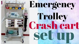 Emergency Trolley or crash cart set up [upl. by Marris]