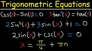 Solving Trigonometric Equations Using Identities Multiple Angles By Factoring General Solution [upl. by Hayilaa]