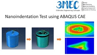 Nanoindentation Test using ABAQUS CAE  ABAQUS Tutorial [upl. by Ordnajela494]