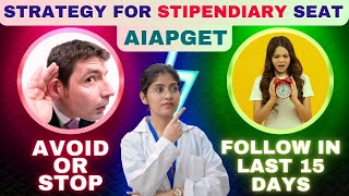 Follow for Confirmed Stipendiary Seat  Topicwise Strategy for AIAPGET 2025  AYUSH GK AIAPGET 2025 [upl. by Yrgoerg25]