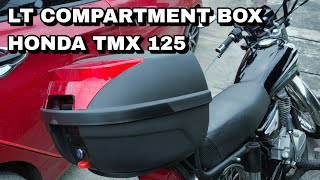 LT MOTORCYCLE COMPARTMENT BOX  INSTALLING ON HONDA TMX 125 ALPHA [upl. by Ecyrb]