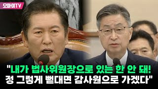 자료 제출 버티기에 열받은 정청래 quot내가 법사위원장으로 있는 한 안 돼 정 그렇게 뻗대면 감사원으로 가겠다quot [upl. by Ardnama813]