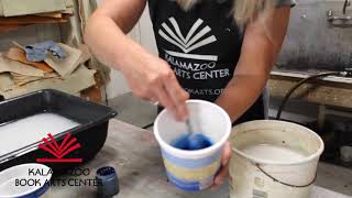 How to Color Pulp in the Paper Making Process  Kalamazoo Book Arts Center [upl. by Mauretta971]