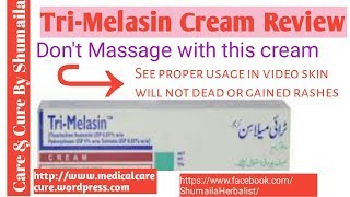 Trimelasine cream Review How to Remove Freckles CareandcurebyShumaila [upl. by Ahsimet]