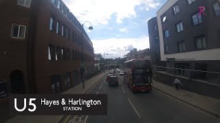 Route U5 Uxbridge  Hayes amp Harlington Station Full Route Visual [upl. by Treblih622]