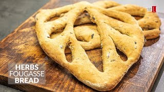 Fougasse Bread Recipe with Herbs  Food Channel L [upl. by Sharleen]