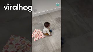 This Toddler Is Well Trained To Clean  ViralHog [upl. by Walrath]