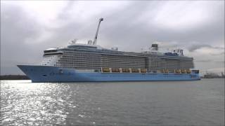 OVATION OF THE SEAS Departing Southampton 14 Apr 2016 [upl. by Bordie]