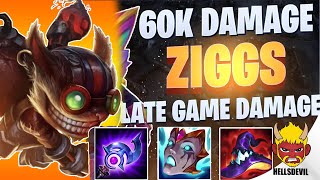 WILD RIFT  60K DAMAGE ZIGGS LATE GAME New Battle Boss Ziggs  Ziggs Gameplay  Guide amp Build [upl. by Jakoba135]