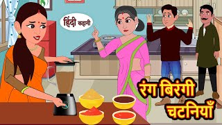 रंग बिरंगी चटनियाँ  Stories in Hindi  Bedtime Stories  Moral Stories  Fairy Tales  Kahani Story [upl. by Lodhia]