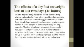 The results of a threeday dry fast  72hour dry fast [upl. by Gilligan]