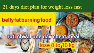 21days diet plan for weight loss  lose 8to 10 kg  intermettent fasting diet plan [upl. by Redienhcs]