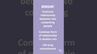 Sixty Second Sociology What Is Monogamy [upl. by Patten900]