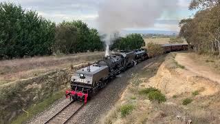 The biggest steam loco running in Australia  6029  Bathurst June 2024 [upl. by Biebel]