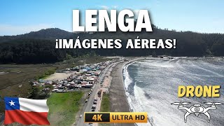 Lenga DRONE 4k ¡Una de las playas más CONOCIDAS DE CONCEPCIÓN dronevideo chile chiletravel [upl. by Carnahan]