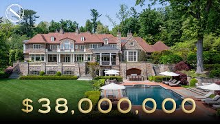 Touring a 38000000 Grand Châteauesque Estate on Long Islands Gold Coast [upl. by Ejroj214]