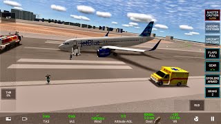 RFS Real Flight Simulator  JetBlue Landing Gear Failure at LAX Los Angeles International Airport [upl. by Pierpont]