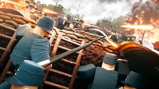 BIGGEST ever ROBLOX WW1 Trench Warfare Simulation in NEW Roblox Entrenched Update [upl. by Gates]