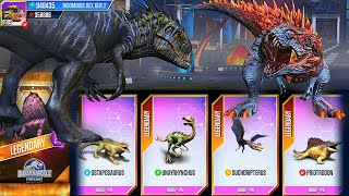 LEGENDARY PACK INDOMINUS REX GEN 2 LV 9999 VS ALPHA 06 GOD  JURASSIC WORL THE GAME [upl. by Ingaberg]