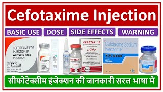 Cefotaxime Injection सीफोटेक्सीम इंजेक्शन की जानकारी सरल भाषा में Dose basic use side effects [upl. by Noit]