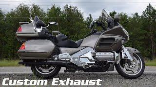 Honda Goldwing GL1800 Custom Exhaust  Full Audio [upl. by Nila]