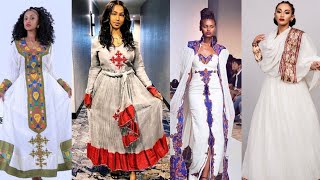 Habeshi KemisEthiopian dresses2023 latest African wears [upl. by Ishmael]