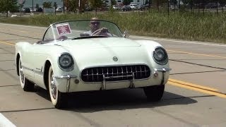 Test Driving 1954 Chevrolet Corvette 235 Blue Flame Six Triple Carbs [upl. by Gnol]