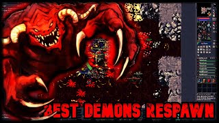 Best Demon´s Respawn  Task 6666 Demons 😈 Tibia [upl. by Allana162]