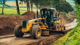 Wow Awesome technology a construction scene where a SANY C8S motor grader is working on a road [upl. by Christie585]