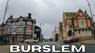 Driving in BURSLEM Stoke on Trent ENGLAND United Kindom UK [upl. by Ming56]