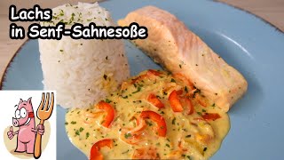 Lachs in Senf Sahnesoße so saftig und lecker [upl. by Notselrahc]