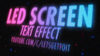 Screen LED Text Effect  Photoshop Tutorial [upl. by Ayatan]