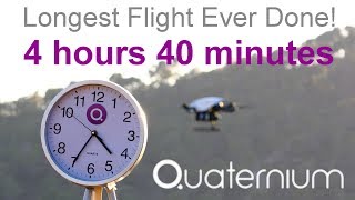 WORLD RECORD OF DRONE ENDURANCE HYBRiX multicopter 4 hours 40 min flight  by Quaternium [upl. by Venable]