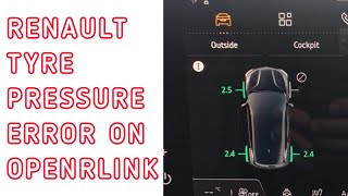 Tyre pressure error  Not the same as resetting pressures after pumping up Renault OpenRlink Megane [upl. by Doralynn593]