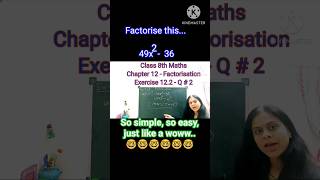 simplest way to factorise 🤓  class 8 maths factorisation chapter 12 ncert😇 [upl. by Rosenstein659]