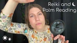 ASMR Personal Palm Reading amp Reiki to Clear Your Stress [upl. by Aidnahs]