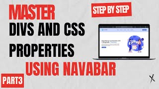 Master Divs and CSS Properties by Building a Navbar  Step by Step Tutorial [upl. by Annoyek]