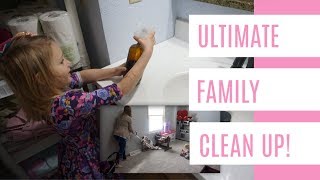 CLEAN WITH ME  FAMILY EDITION  CLEANING OUR ENTIRE HOUSE [upl. by Riada]