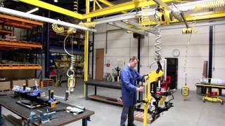 Liftassist for car body parts lifting tilting and turning Lift assists [upl. by Onirotciv]