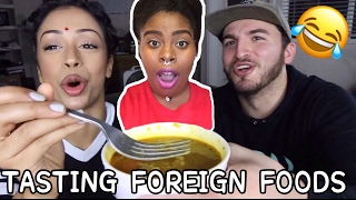 TASTING FOREIGN FOODS by Liza Koshy Too  Reaction [upl. by Neri]