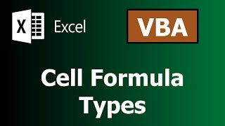 6 Cell Formula Types  EXCEL VBA  COMPLETE EXCEL TUTORIALS [upl. by Pulsifer]